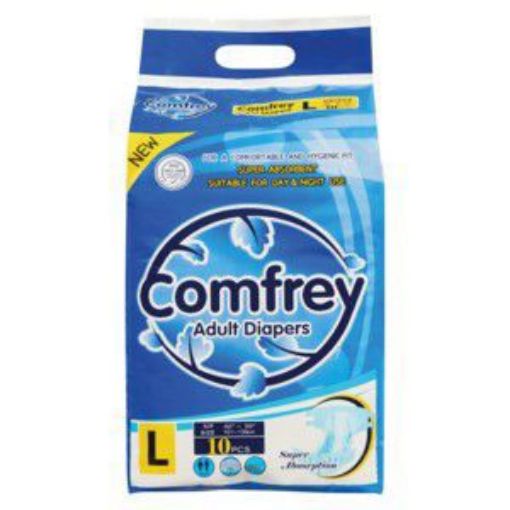 COMFREY ADULT DIAPERS LARGE  10`S