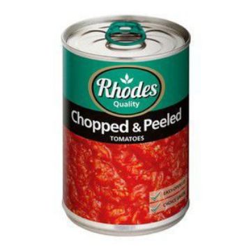 RHODES CHOPPED & PEELED TOMATO  410g