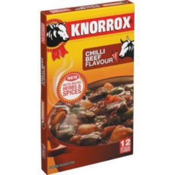 KNORROX CUBES CHILLI BEEF  122g