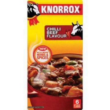 KNORROX CUBES CHILLI BEEF  6`s