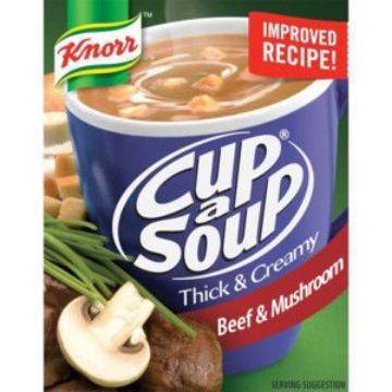 KNORR CUP A SOUP THICK CREAMY BEEF VEG  99g