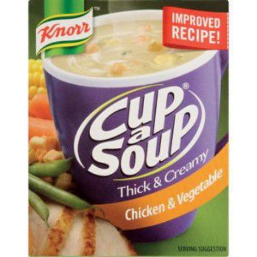 KNORR CUP A SOUP THICK CREAMY CHICKEN VEG  99g
