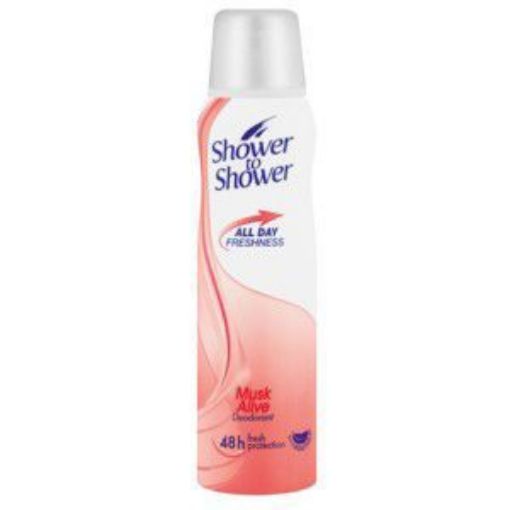 SHOWER TO SHOWER DEO LADIES MUSK ALIVE  150ml