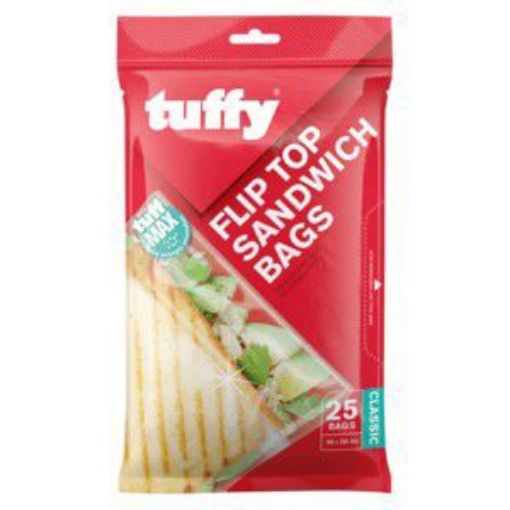 TUFFY FLIP TOP SANDWICH BAGS CLASSIC 180X200MM  25`s
