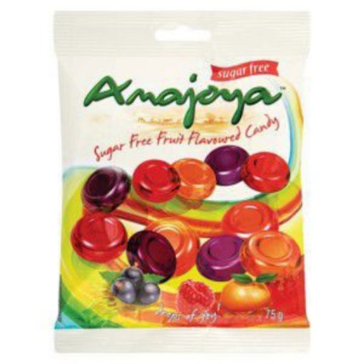 AMAJOYA FRUIT FLAVOURS SUGAR FREE  75g