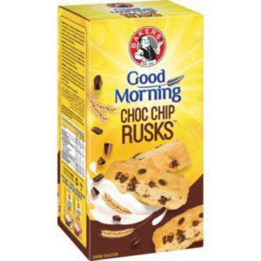 BAKERS GOOD MORNING RUSKS CHOC CHIP  450g