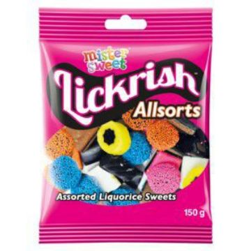MISTER SWEET LIQUORICE   ALLSORTS  150g