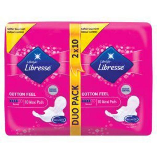 LIBRESSE PADS COTTON FEEL MAXI NORMAL DUO  20s