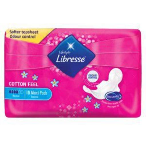 LIBRESSE PADS COTTON FEEL MAXI NORMAL SCENTED  10s