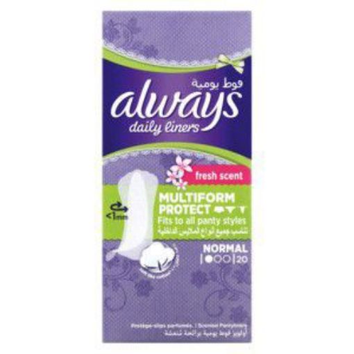 ALWAYS PANTY LINERS MULTIFORM NORMAL FRESH SCENT  20`s