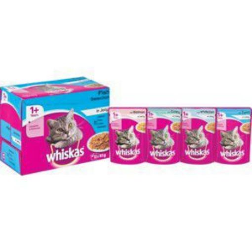 WHISKAS POUCH M/P FISH SELECTION  12`s