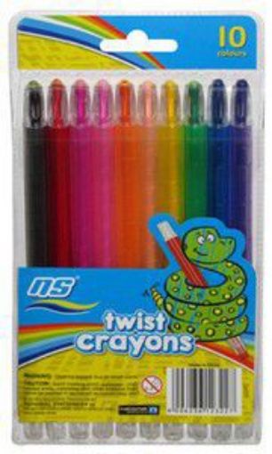 NATIONAL RETRACTABLE TWIST CRAYONS  10`s