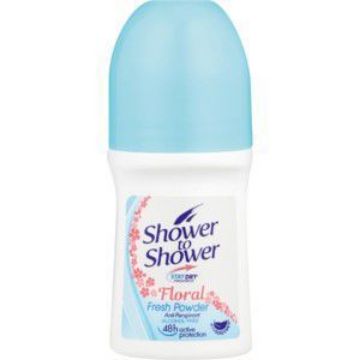 SHOWER TO SHOWER ROLL ON LADIES FLORAL POWDER  50ml