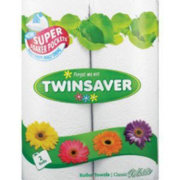 TWINSAVER ROLLER TOWEL CLASSIC WHITE  2`s