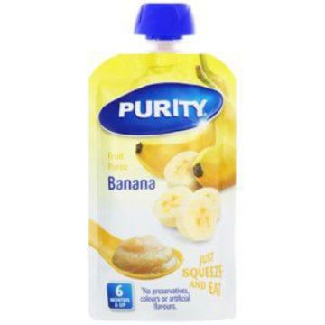 PURITY SACHETS PUREE BANANA FRUIT  110ml