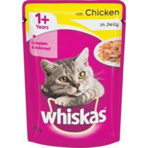 WHISKAS SINGLES CHICKEN IN JELLY  85g