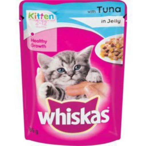 WHISKAS SINGLES KITTEN TUNA IN JELLY  85g