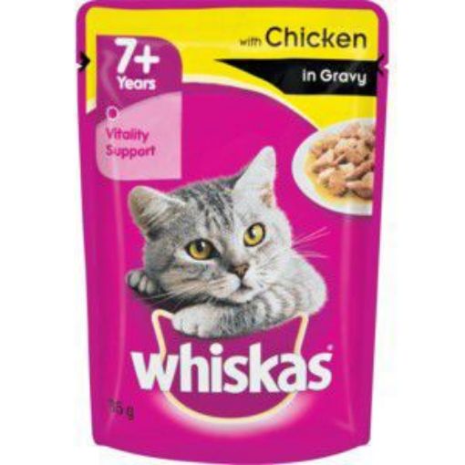 WHISKAS SINGLES SENIOR CHICKEN IN GRAVY  85g