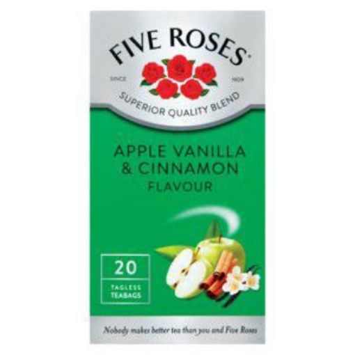 FIVE ROSES TAGLESS TEABAGS APPLE VANILLA CINNAMON  50g