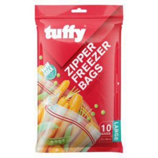 TYFFY ZIPPER FREEZER BAGS LARGE 270X280MM  10`s