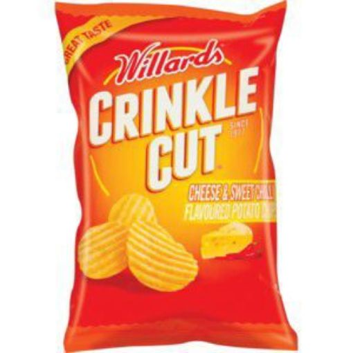 WILLARDS CHIPS C\CUT CHEESE SWT/CHILLI  125g