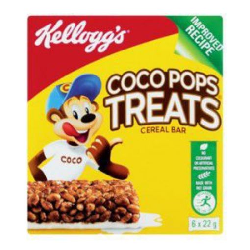 KELLOGGS COCO POPS TREATS CEREAL BAR 6X22G  each