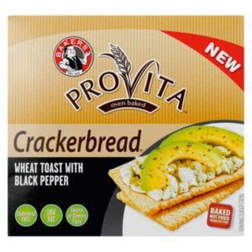BAKERS CRACKERBREAD WHEAT WITH BLACK PEPPER  125g