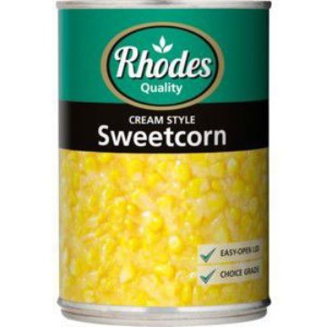 RHODES CREAM STYLE SWEETCORN  410g