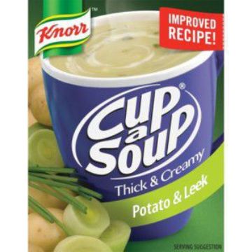 KNORR CUP A SOUP THICK POTATO LEEK  10 x 96g