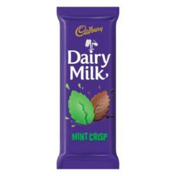 CADBURY SLABS DAIRY MILK  MINT CRISP  80g