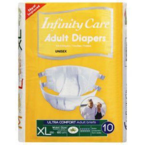 INFINITY CARE ADULT DIAPERS EXTRA LARGE  10`s