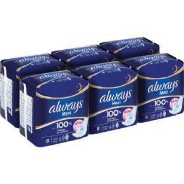 ALWAYS MAXI NIGHT PADS  8`S