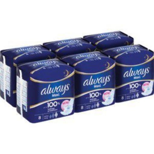 ALWAYS MAXI NIGHT PADS  8`S