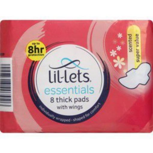 LIL-LETS PADS ESSENTIALS SCENTED  8`s