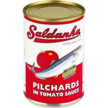 SALDANHA PILCHARDS IN TOMATO TALLS  400g