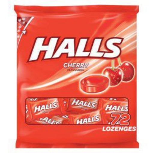 HALLS POLY BAG CHERRY  72Units