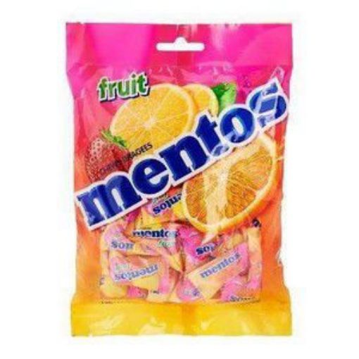 MENTOS POLY BAG CHEWS FRUIT  50s