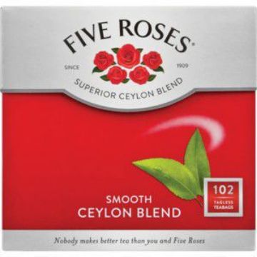 FIVE ROSES TAGLESS TEABAGS 100`S  250g