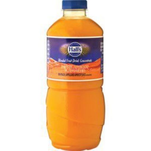 HALLS THICK PEACH APRICOT  1.25lt