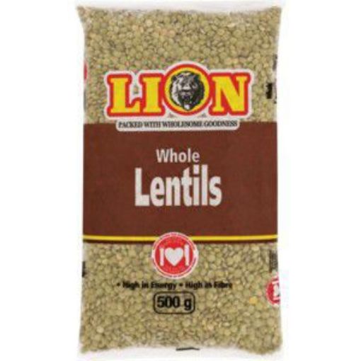 LION WHOLE BROWN LENTILS  500g