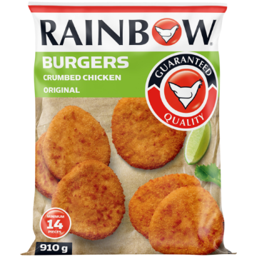 Picture of RAINBOW BUGERS CRUMBED CHICKEN 910g
