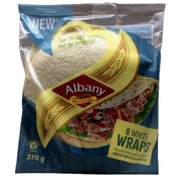 Picture of ALBANY WRAPS WHITE 270G  6`s