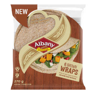 Picture of ALBANY WRAPS BROWN 270G  6`s