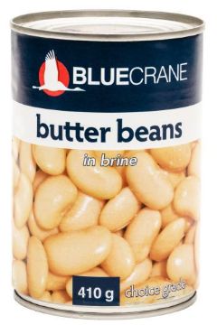 Picture of BLUE CRANE BUTTER BEANS IN BRINE  410g