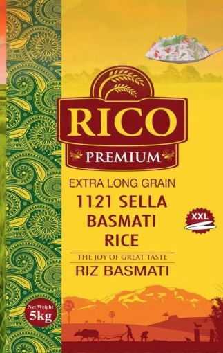 Picture of SARICO BASMATI RICE 1121 SELLA  [YELLOW BAG]  5kg