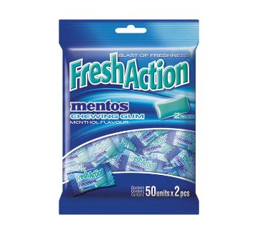 Picture of MENTOS CHEWING GUM FRESH ACTION  MENTHOL