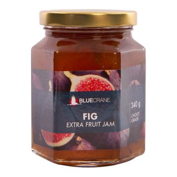 Picture of BLUE CRANE GLASS JAR JAM FIG 340g