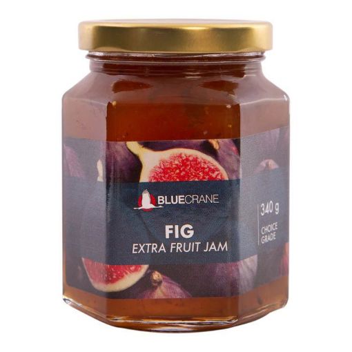 Picture of BLUE CRANE GLASS JAR JAM FIG  340g