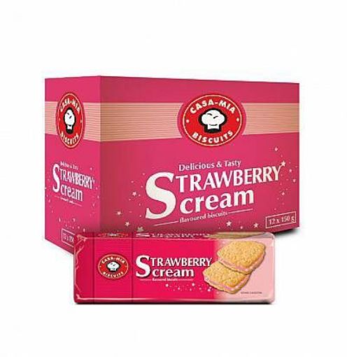 Picture of CASA MIA DODGER STRAWBERRY CREAM BISCUITS  100g