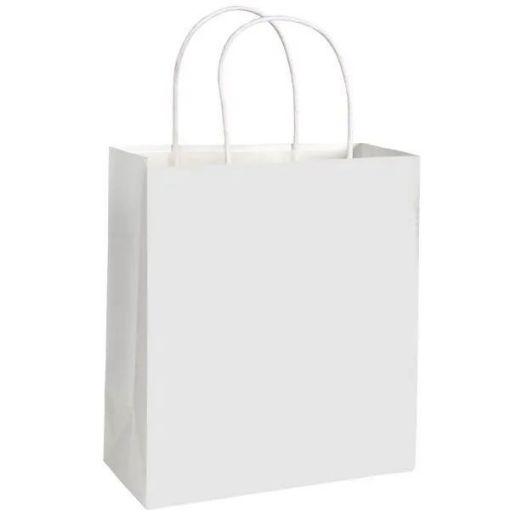 Picture of GIFT BAG WHITE MED  each